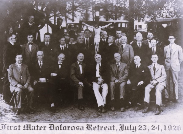Attendees of the first Mater Dolorosa Men's Retreat, from July 23-24, 2026.