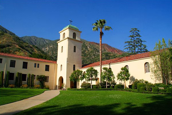 West side of the Chapel at Mater Dolorosa Passionist Retreat Center in Sierra Madre, CA